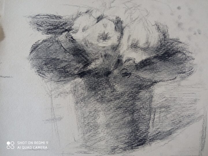 The second progress of the second version /the new still Life drawing-The flower for the woman