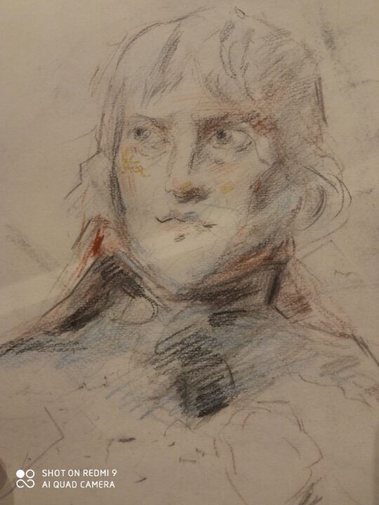 The new progress of the new analyzing drawing about-Portrait inachevé de Bonaparte-Jacques-Louis David