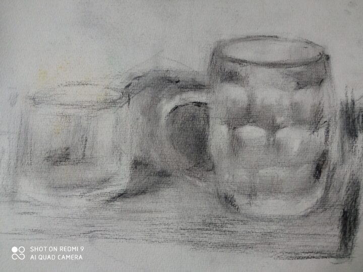 The new progress of the new Still Life-The same subject on Hahnemühle pastel paper