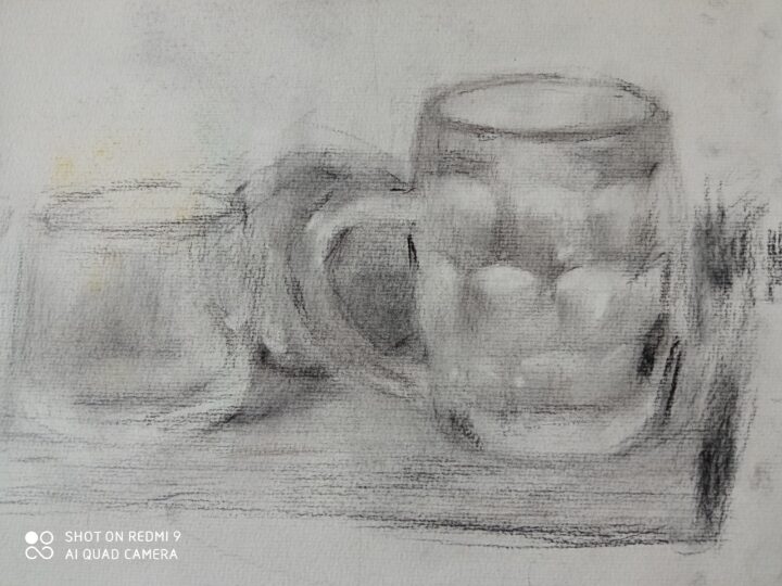 The new progress of the new Still Life -The sane subject on Hahnemühle pastel paper