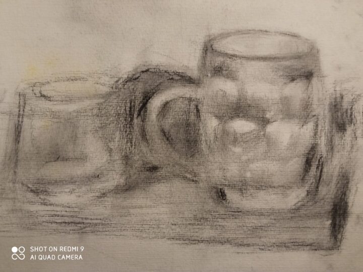 The new progress of the new Still Life -The same subject on Hahnemühle pastel paper