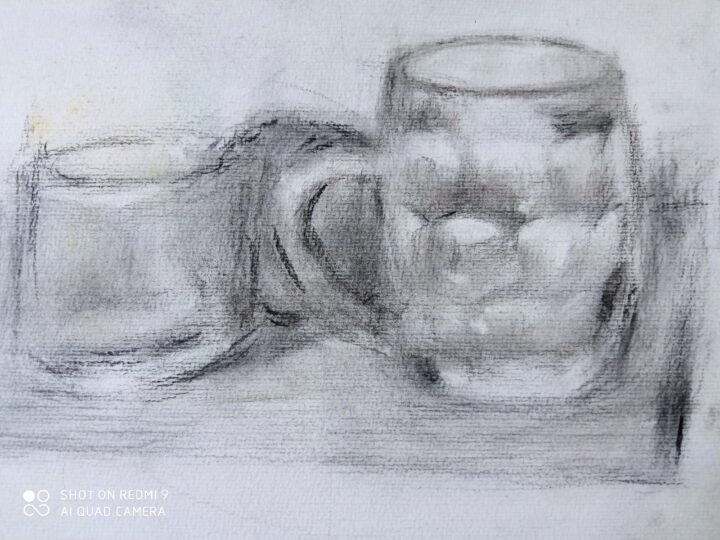 The new progress of the new Still Life -The same subject on Hahnemühle pastel paper