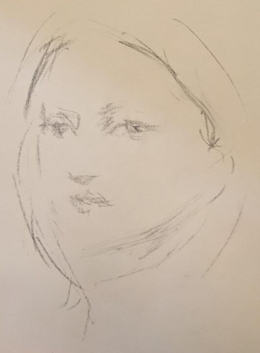 The very quick drawing of the French woman