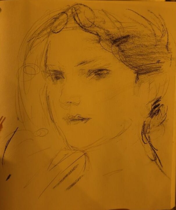 The very quick drawing of my friend after the dinner