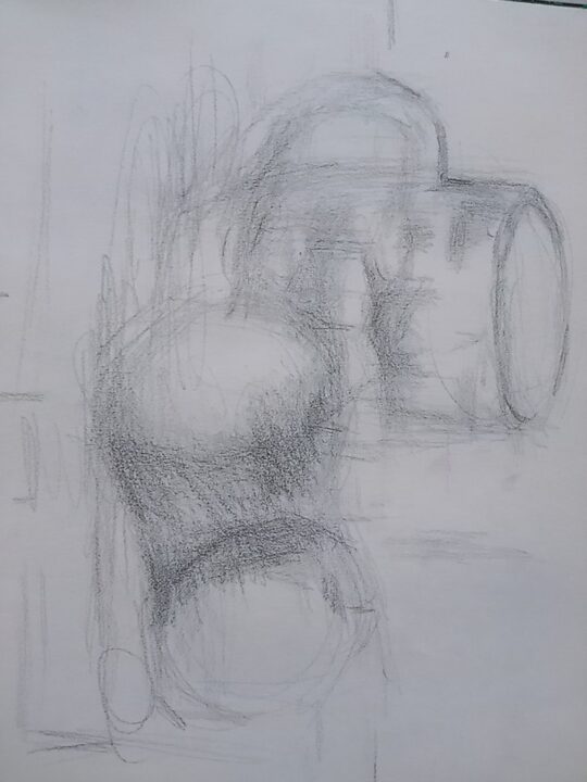 The new Stil Life drawing of the same subject with the different materials