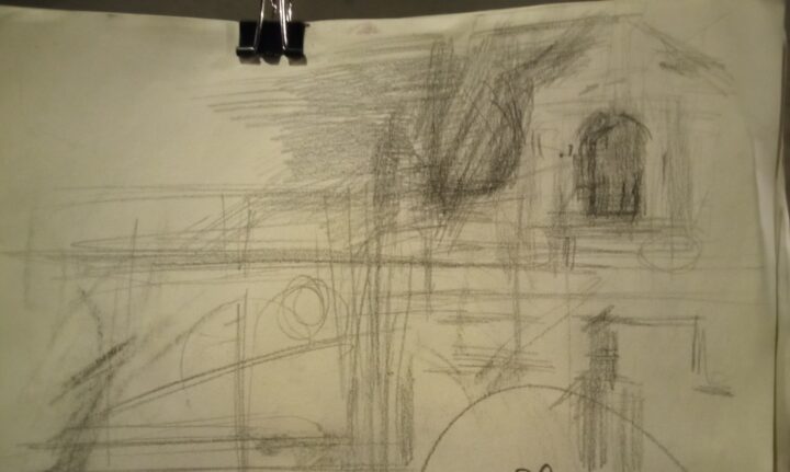 The newest analyzing sketch of The Louvre Palace