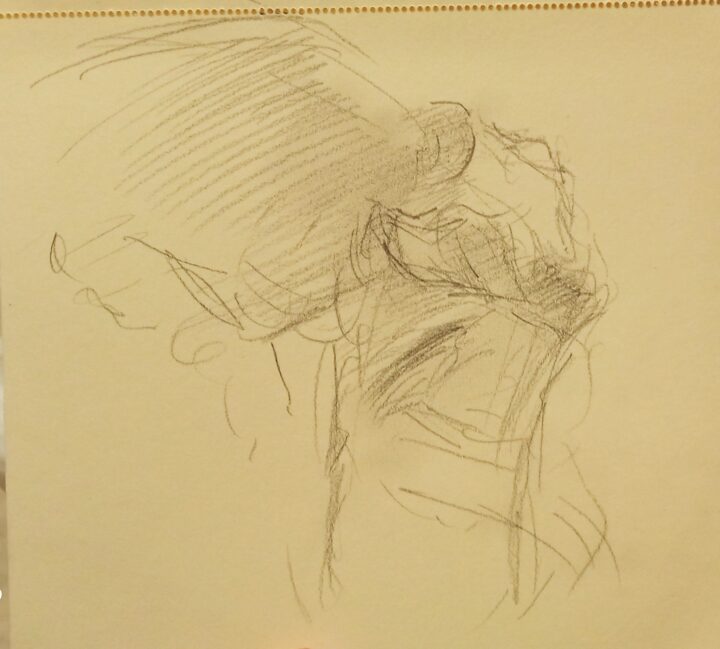 The newest quick sketch of today of Nike at Louvre Museum